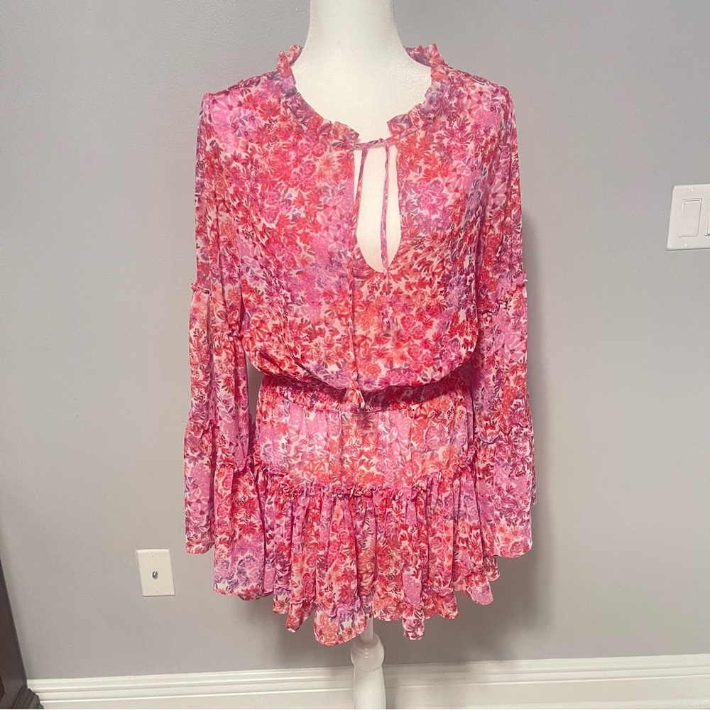 MISA Floral Mini Dress, Size Small.